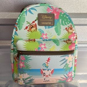 Loungefly Disney Moana Pua Hei Hei Kakamora Floral Mini Backpack